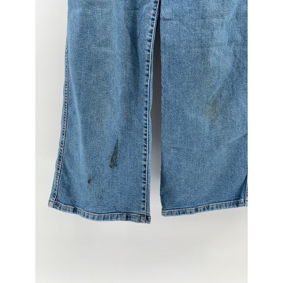 LEVI'S Women's Blue Denim Mile High Wide-Leg Button-Fly Cropped Jeans SZ 28 - Picture 8 of 12